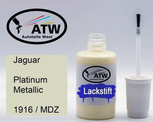 Jaguar, Platinum Metallic, 1916 / MDZ: 20ml Lackstift, von ATW Autoteile West.